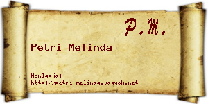 Petri Melinda névjegykártya